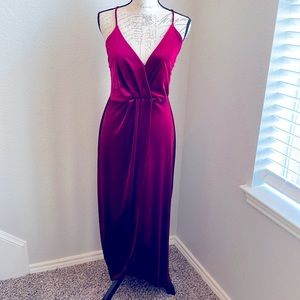 Never worn Velvet Maxi Dress In Wine size M